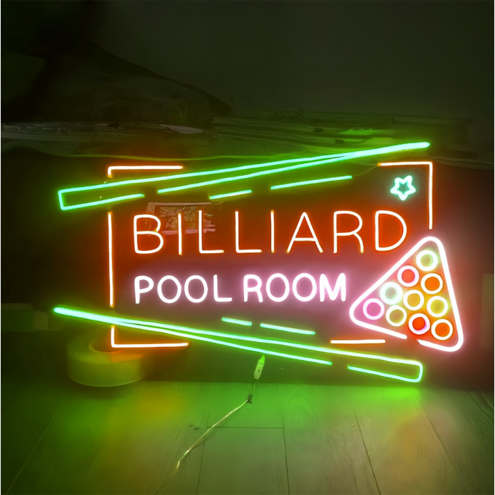 Customize Billard Pool Room: Illuminate Your Space with Neon Entertainment