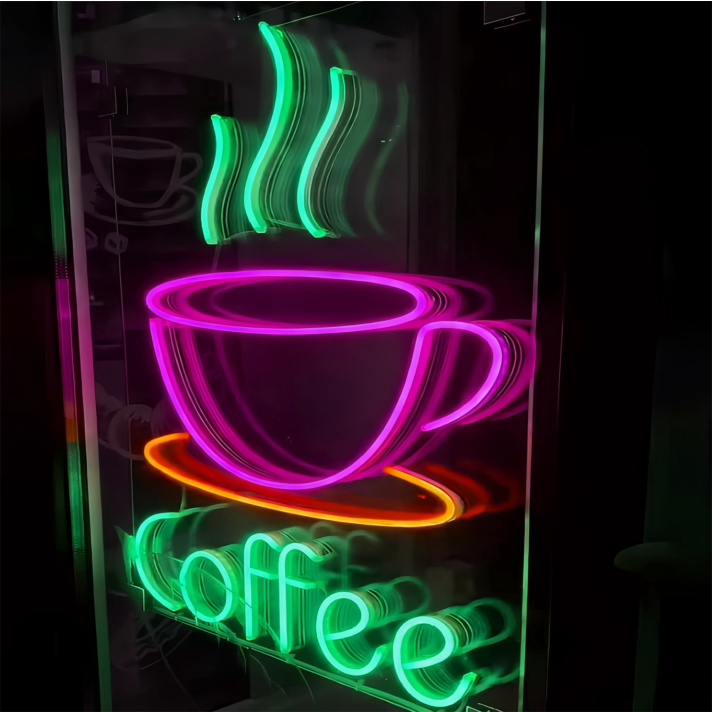 Customize Coffee With Cup: Light Up Your Space with Neon Caffeine