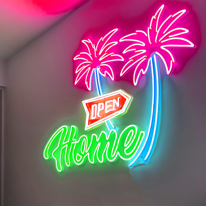 Customize Open Home: Illuminate Your Space with Neon Welcome