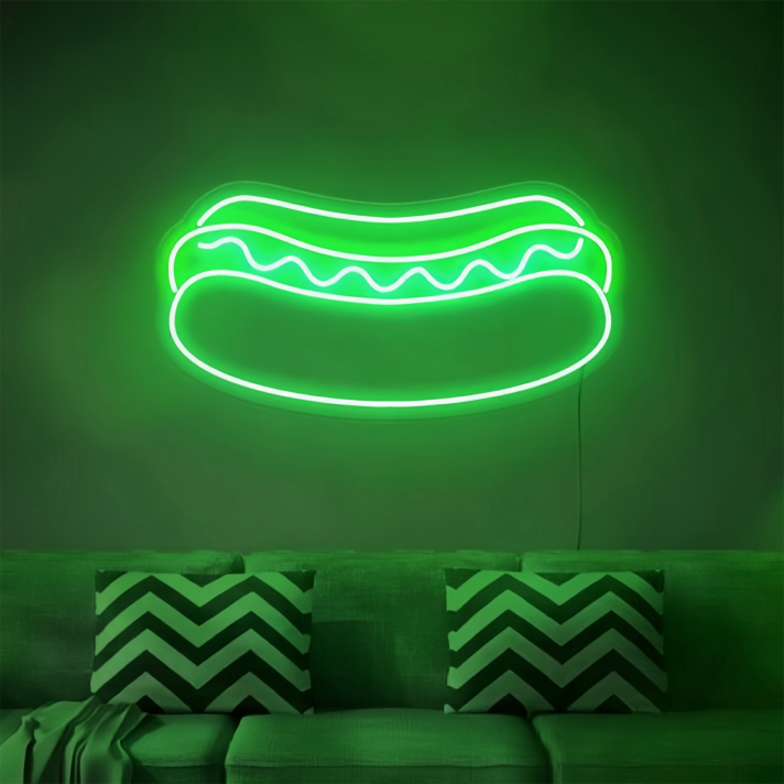 Hot Dog: Light Up Your Space with Neon Flavor