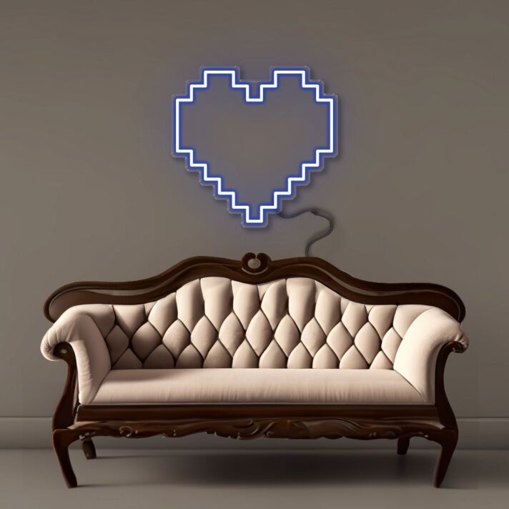 Pixel Heart Led Neon Signs
