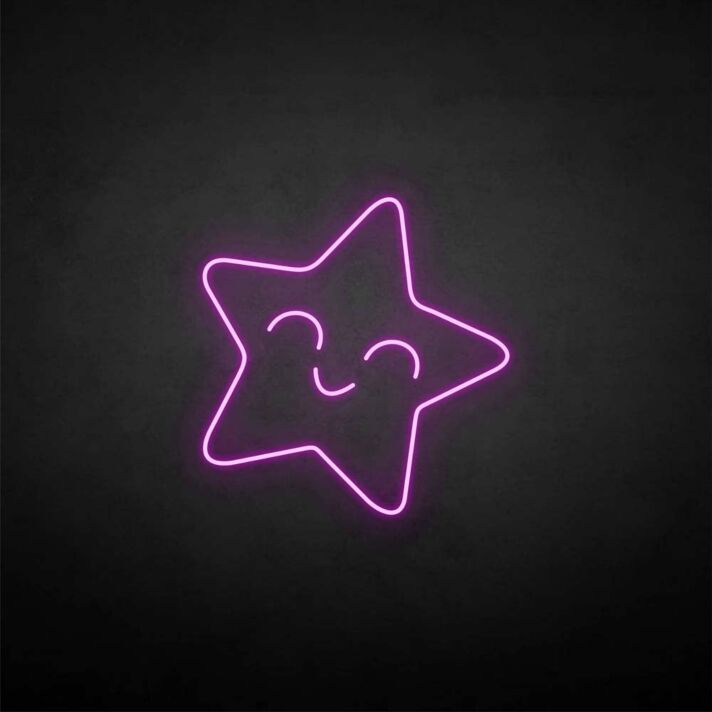 'Smile a star' neon sign