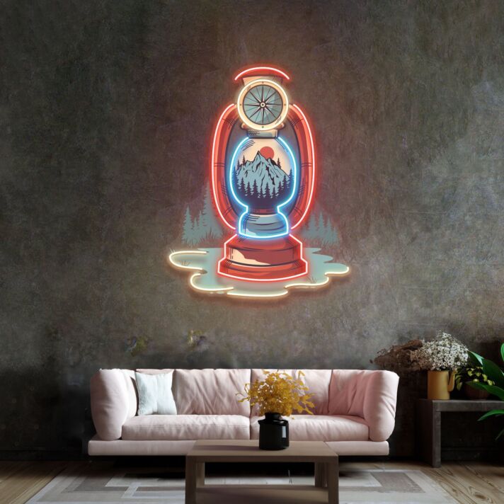 Vintage Lantern Led Neon Sign Light Pop Art