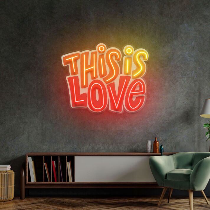 This Is Love Led Neon Sign Light Pop Art
