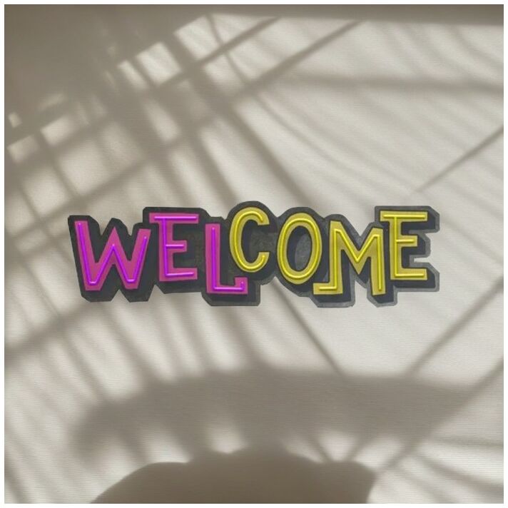 Welcome Led Neon Sign Light Pop Art