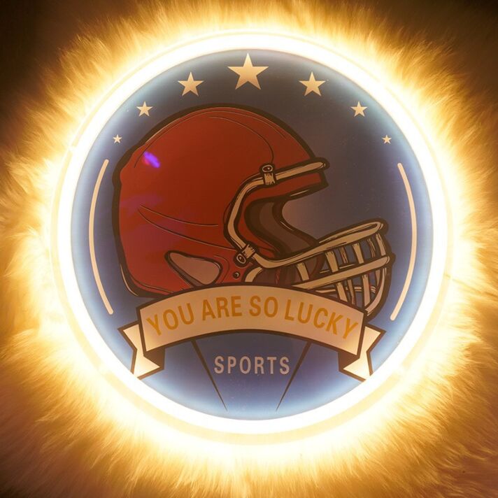 Football Helmet Led Neon Sign Light Pop Art