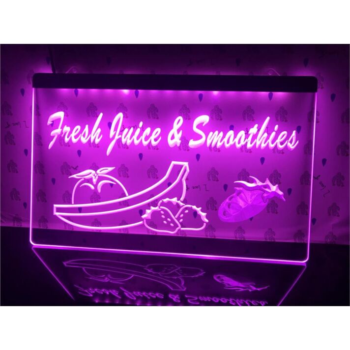 Fresh Juice & Smoothies Hanging Neon Sign