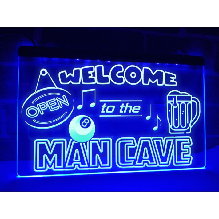 Welcome to the Man Cave Hanging Neon Sign
