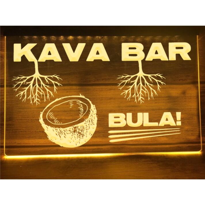 Kava Bar Hanging Neon Sign