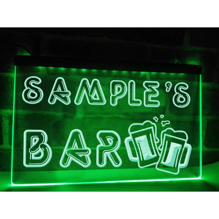 Your Bar Personalized Hanging Neon Sign