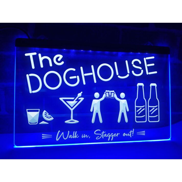 The Dog House Hanging Neon Sign