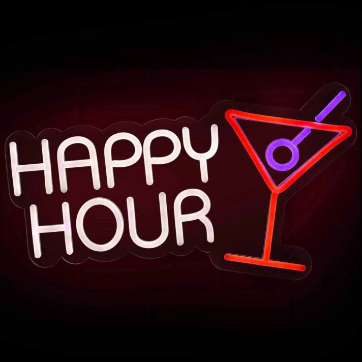 Customize HAPPY HOUR Style 2 Fun Drinking Time Neon Light