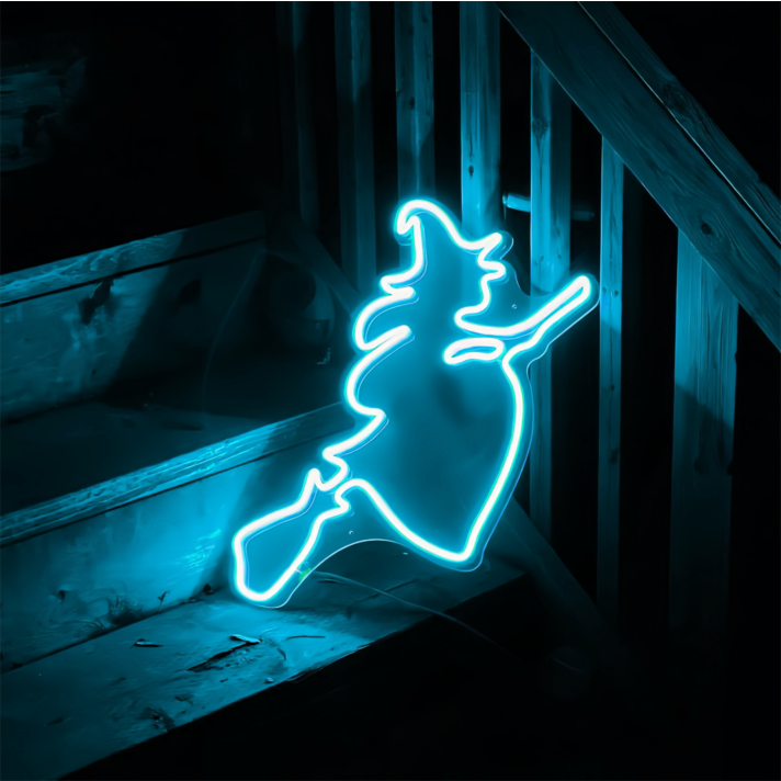 Halloween Flying Ghost Neon Sign