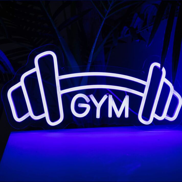 Customize Gym Barbell Neon Sign