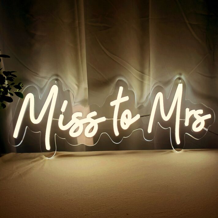 Miss to Mrs Wedding Neon Sign
