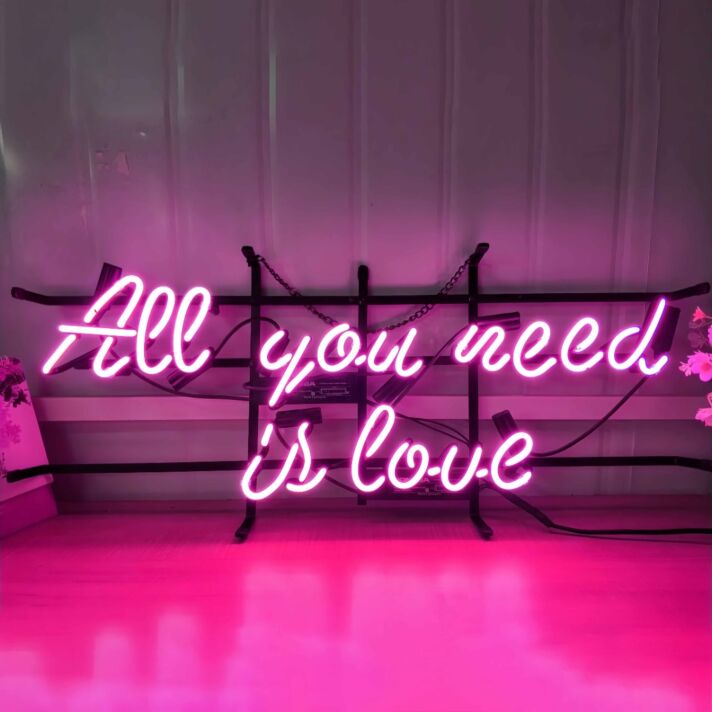 All You Need Is Love Elegant Iron Frame Neon Sign
