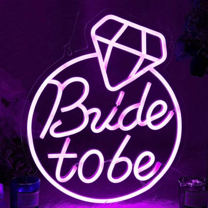 Bride to Be Wedding Engagement Ring Neon Sign
