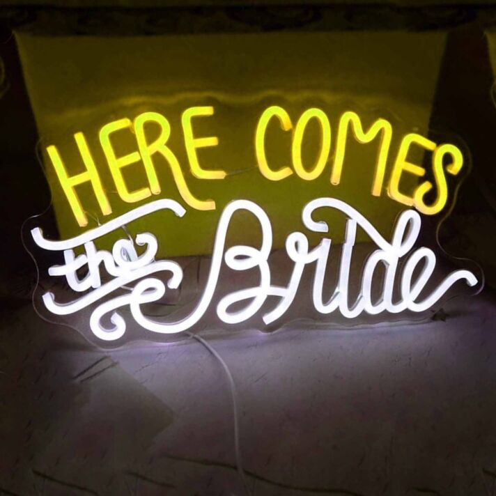 Here Comes the Bride LED Neon Sign