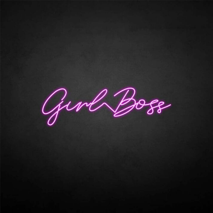 'Girl boss' neon sign