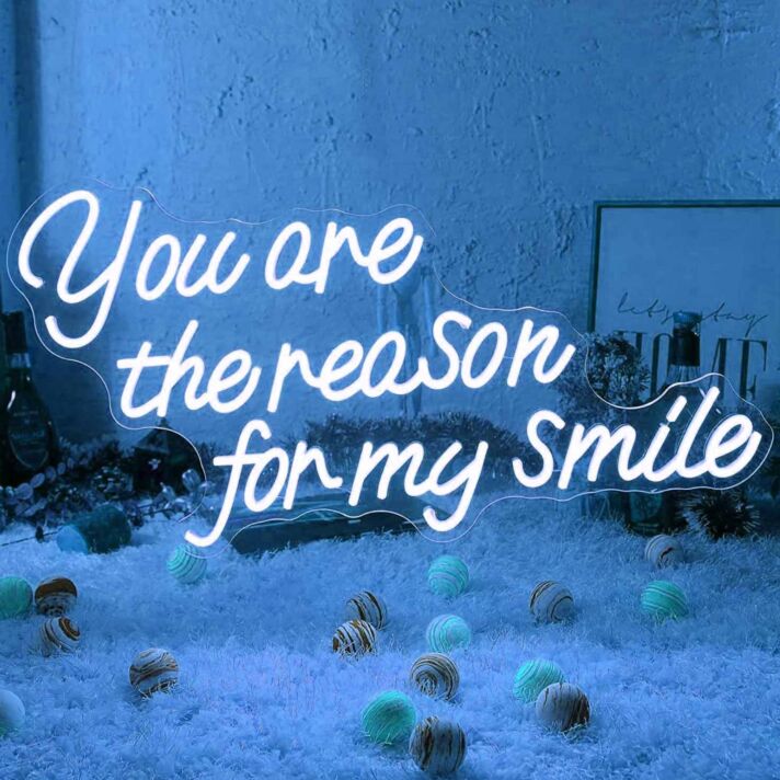 You Are the Reason I Smile Wedding Neon Sign