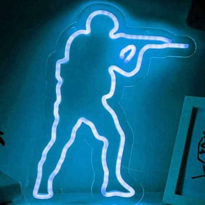 CSGO Military Man Game Neon Sign