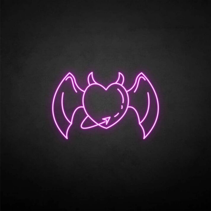 'Heart Demon' neon sign