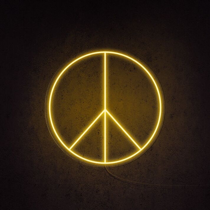 Peace Neon Sign for Positive and Peaceful Decor