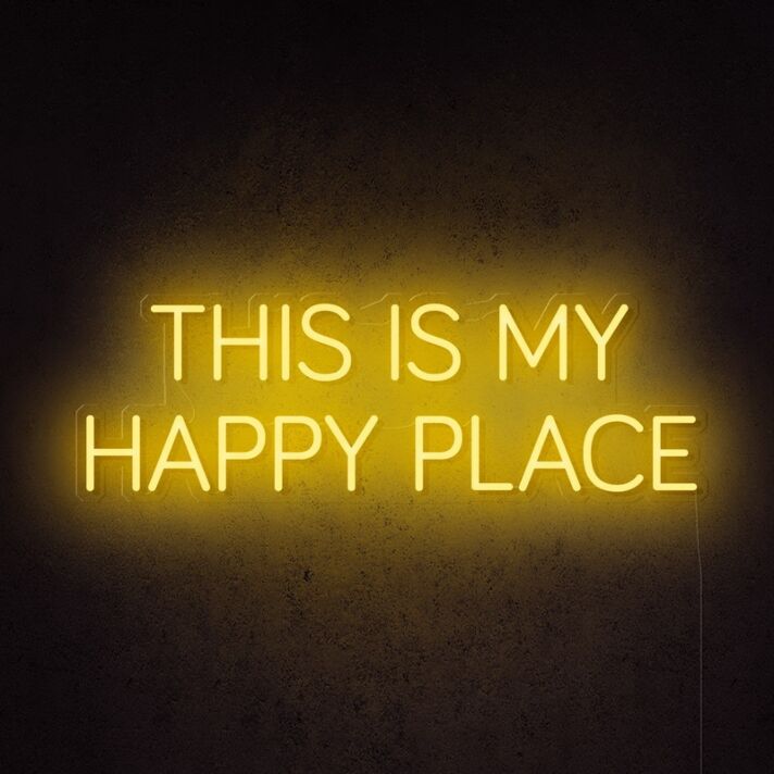 This Is My Happy Place Neon Sign for Personal and Cozy Spaces