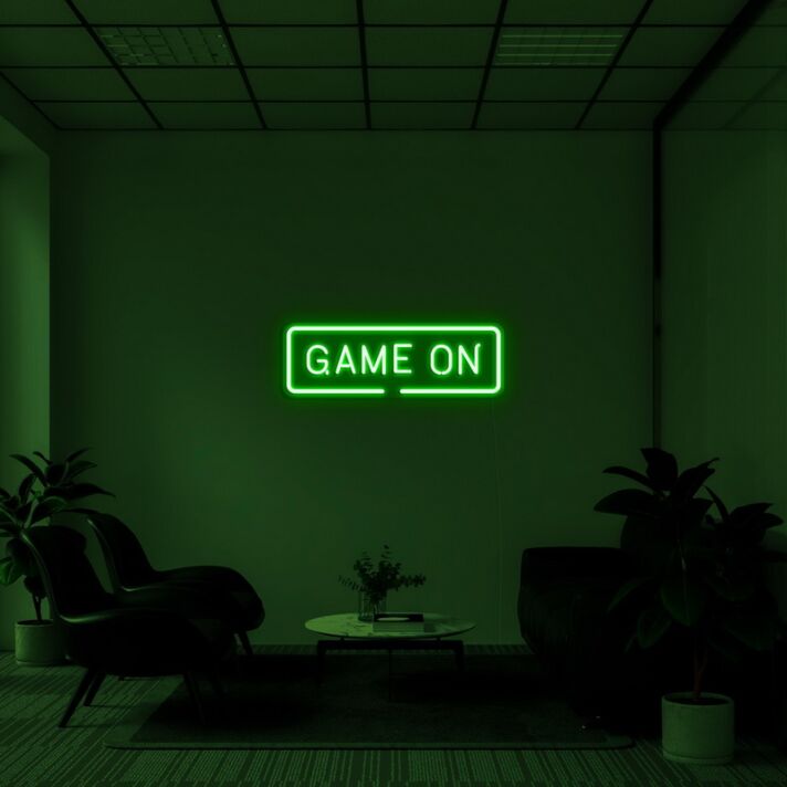 Game On Neon Sign for Gamers and Entertainment Spaces