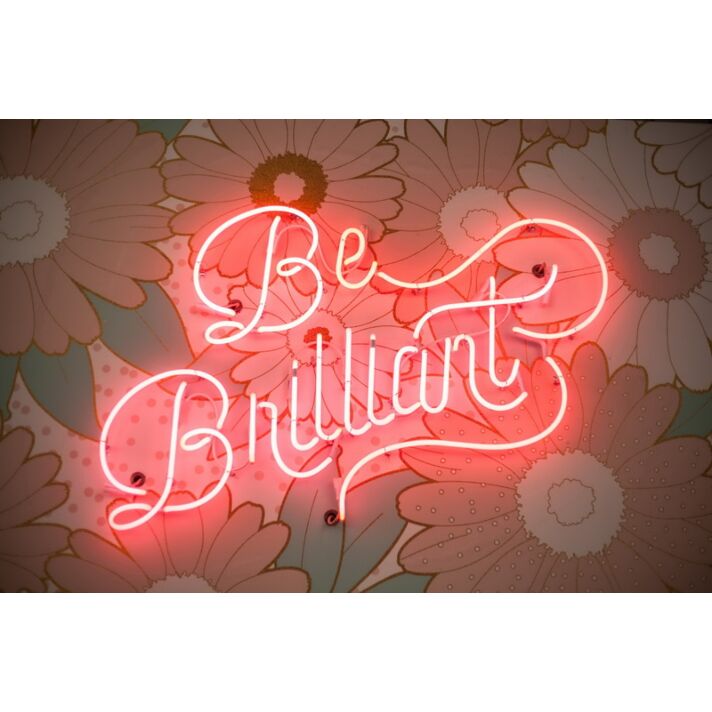 Be Brilliant Neon Sign for Motivational and Inspirational Spaces