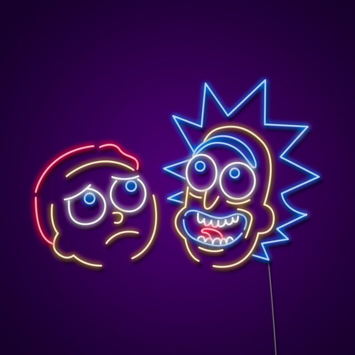 Rick And Morty Neon Sign for Fans and Fun Spaces