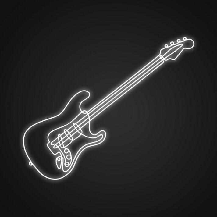 Guitareds Neon Sign for Music Lovers and Studios