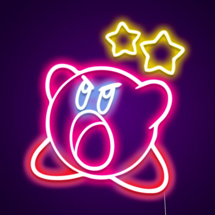 Kirby Sign Neon Sign for Video Game Fans