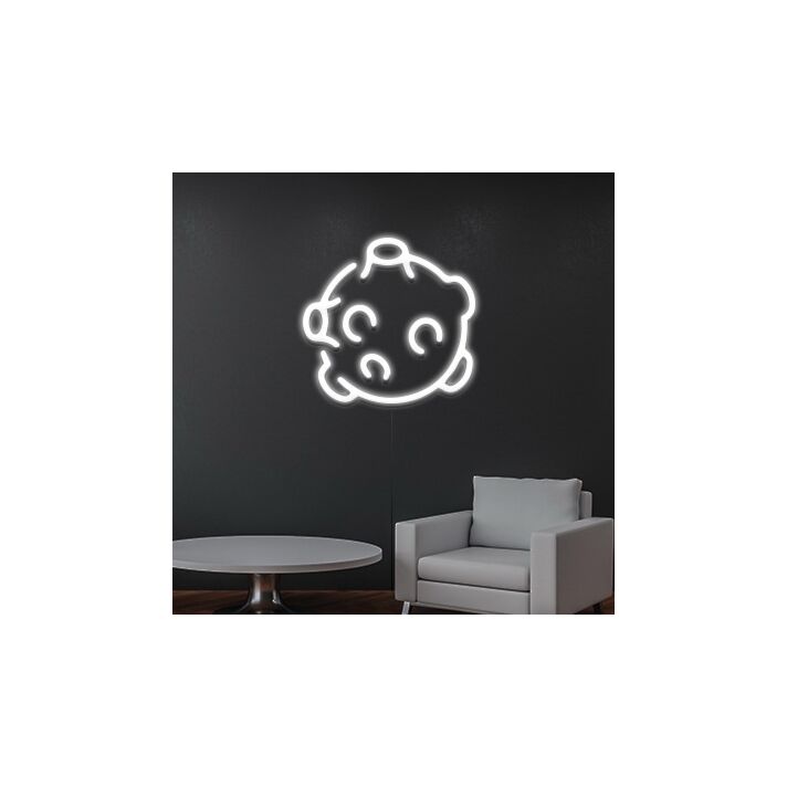 Moon Rock Neon Sign for Space and Astronomy Lovers