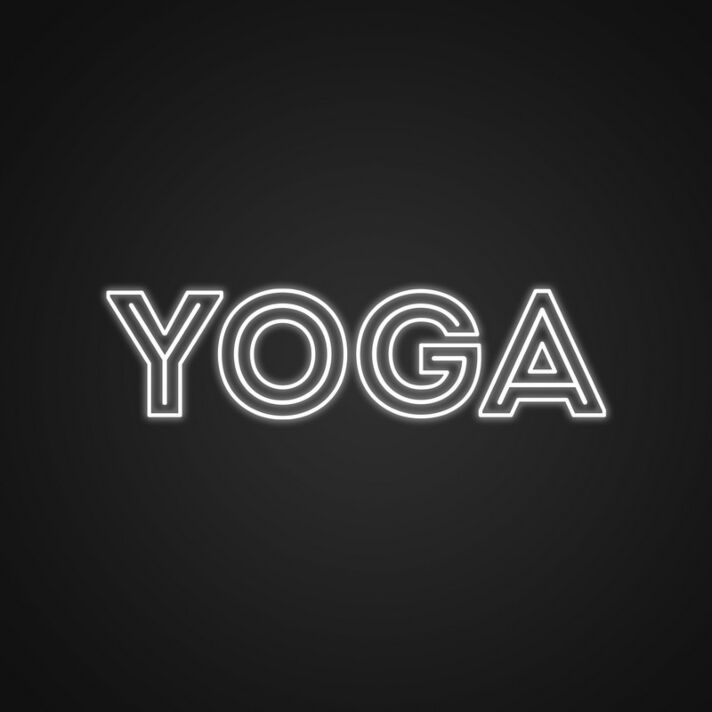 Retro Yoga Sign Neon Sign for Yoga Studios and Relaxing Spaces