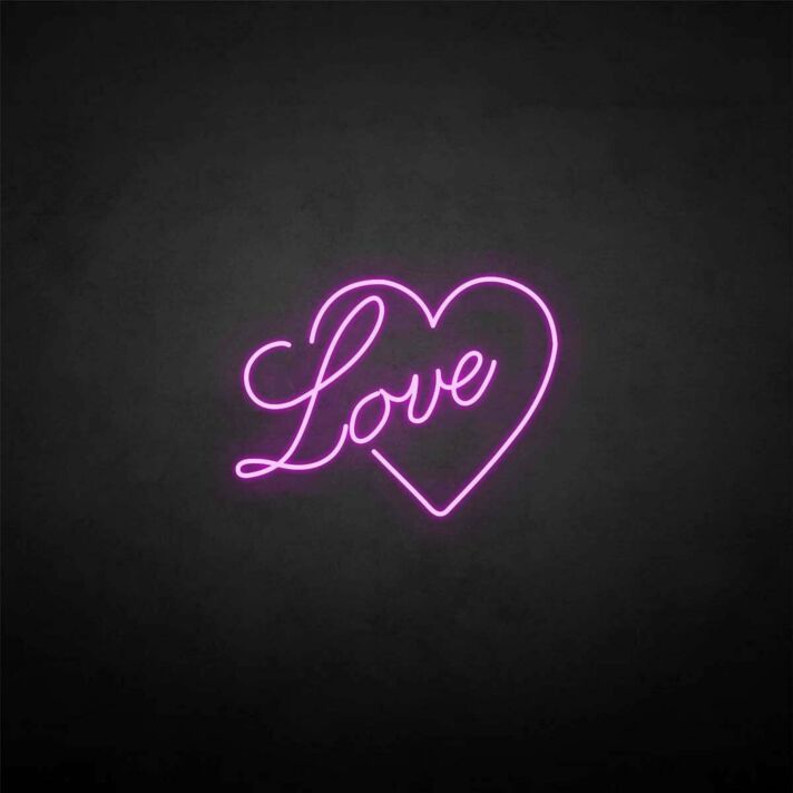 Love heart' neon sign