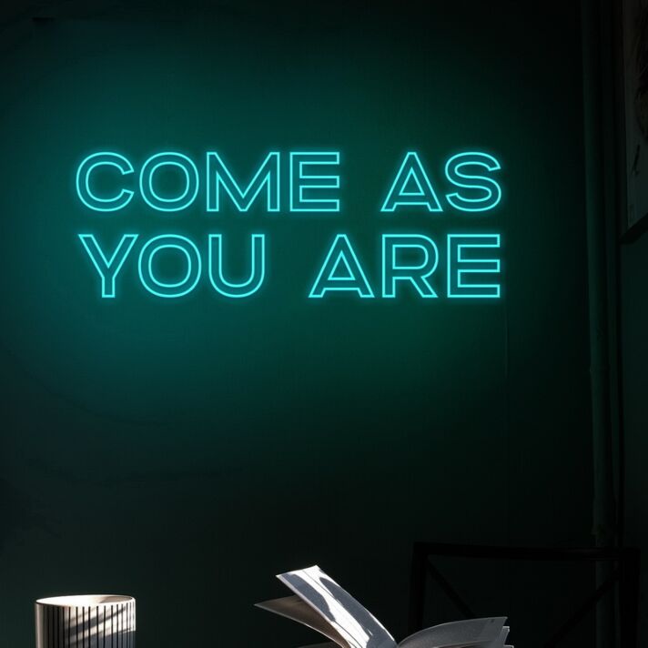 Come As You Are Neon Sign for Welcoming and Inclusive Spaces