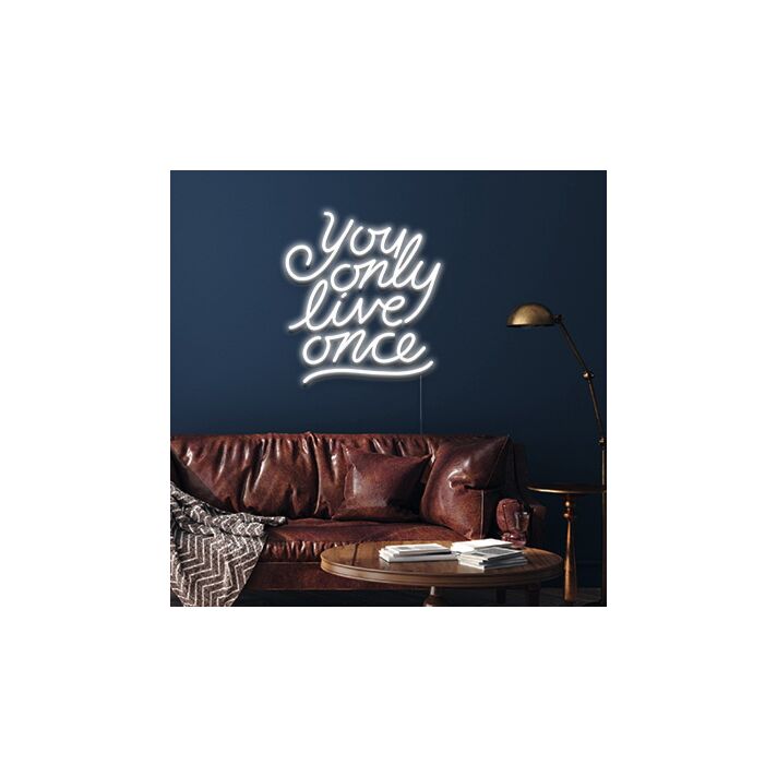 You Only Live Once Neon Sign for Motivational and Bold Spaces