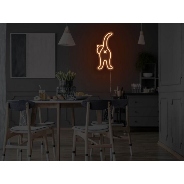 Cat Butt for Cat Lovers Neon Sign for Playful and Fun Spaces