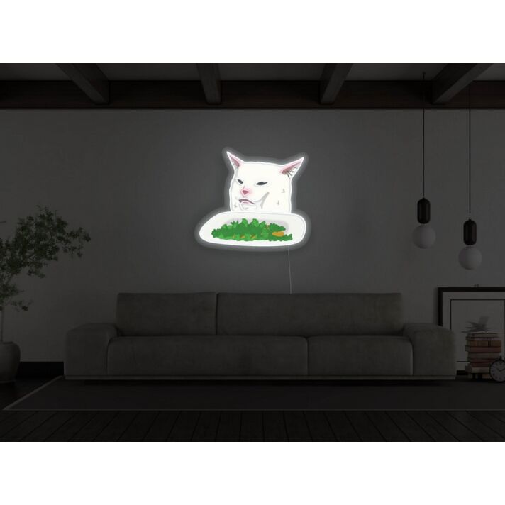 Smudge Lord With Salad Neon Sign for Fun and Playful Spaces