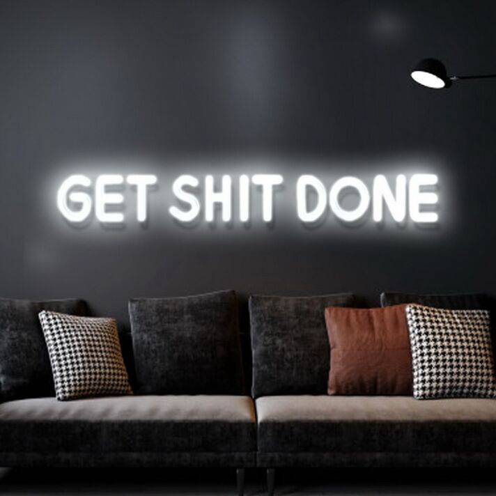 Get Sht Done Neon Sign for Motivational and Bold Spaces