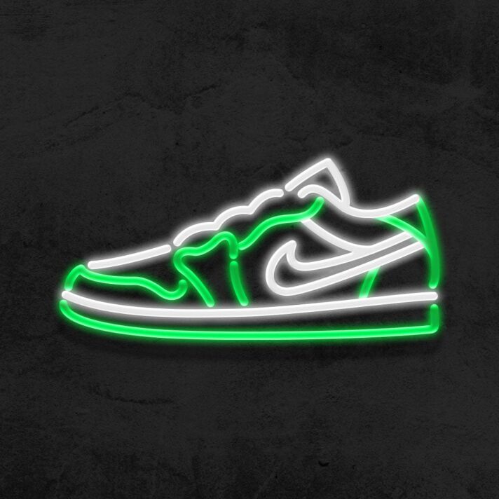 Aj1 Low Green Neon Sign for Sneaker Enthusiasts
