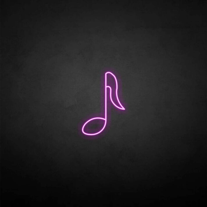 Musical note' neon sign