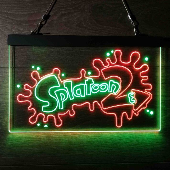 Splatoon 2 Dual LED Neon Sign for Gaming Fans