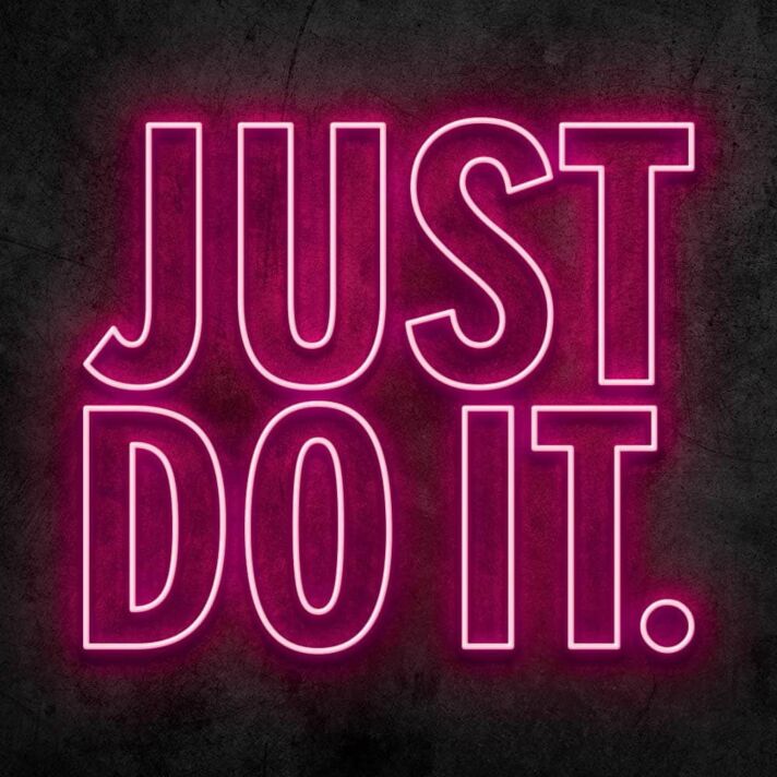 Just Do It Neon Sign for Motivational and Fitness Spaces