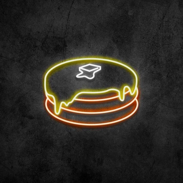 Pancakes Neon Sign for Breakfast and Fun Spaces