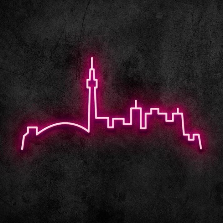 Toronto Skyline Neon Sign for City and Cultural Decor