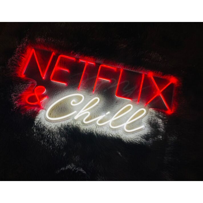 Netflix and Chill Neon Sign for Cozy and Fun Spaces