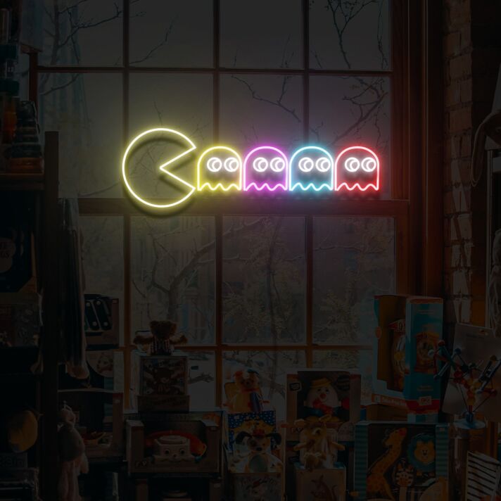 Pac Man Neon Sign for Retro and Gaming Fans
