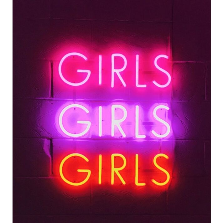 Girls Girls Girls Neon Sign LED Sign Light for Fun and Playful Spaces
